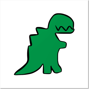 Dinosaur Friend - Green T Rex Posters and Art